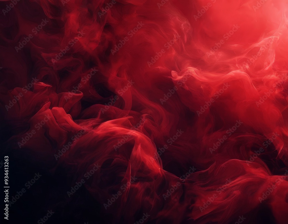 Obraz premium red smoke on black background