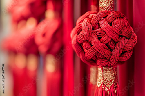 Intricate Chinese knot decorations Chinese New Year photo