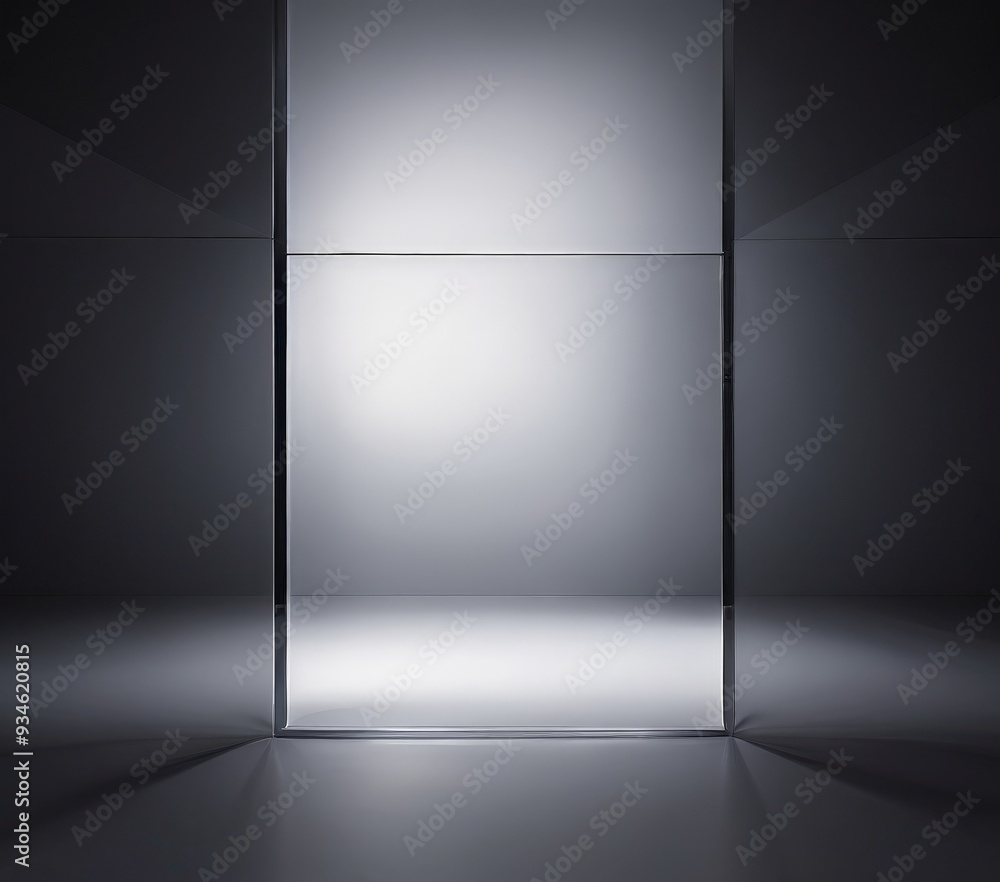 glass door with light shining through it