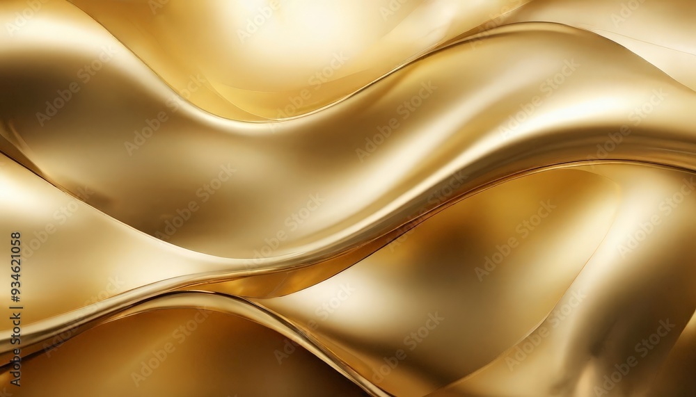 Obraz premium golden wavy background