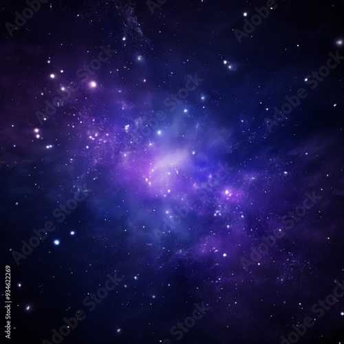 purple nebula with stars in the background