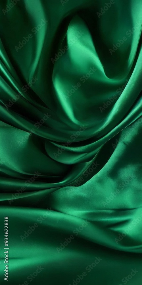 Obraz premium green silk fabric
