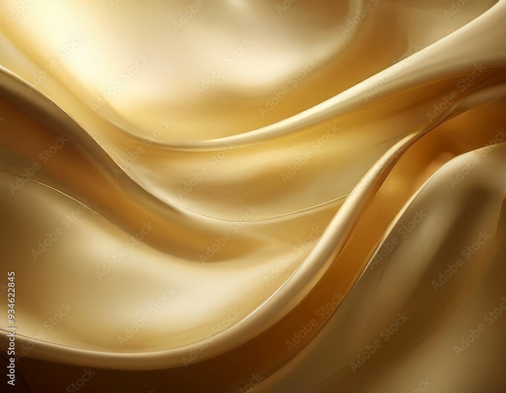 Obraz premium gold and white background with smooth wave