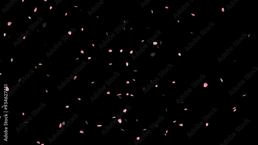 cherry blossom animated background with black background, cherry blossom petals are falling.transparent background.
Cherry blossom petals falling particle animation, Watercolor cherry blossoms. cherry blossom animated background with black background, cherry blossom petals are falling.transparent background.
Cherry blossom petals falling particle animation, Watercolor cherry blossoms.