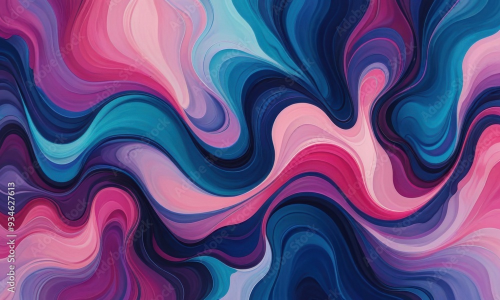 an abstract design featuring fluid, organic shapes with a color palette of deep blues, vibrant pinks, and purples an abstract design featuring fluid, organic shapes with a color palette of deep blues, vibrant pinks, and purples