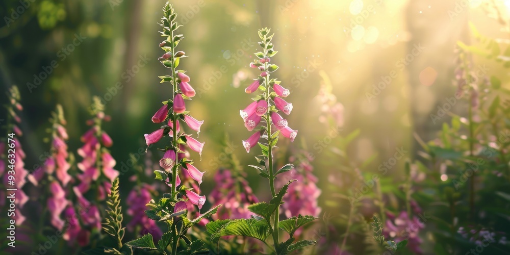 Graceful Pink Foxglove within the Woods Graceful Pink Foxglove within the Woods
