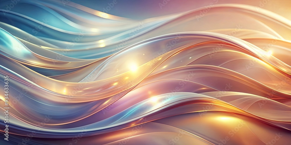 Abstract background with smooth curves and light transferring through translucent glass wavy glossy sheets Abstract background with smooth curves and light transferring through translucent glass wavy glossy sheets