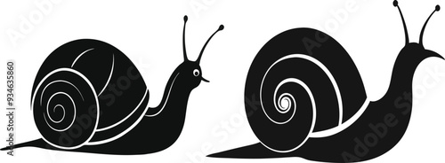 snail vector silhouette 