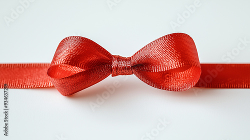 red ribbon isolated on whit...