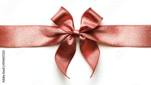 red ribbon isolated on whit...