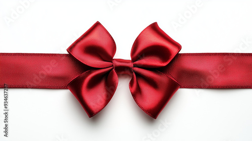 red ribbon isolated on whit...