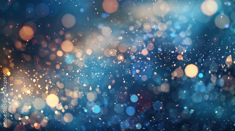 Abstract Blue and Gold Bokeh Background Abstract Blue and Gold Bokeh Background