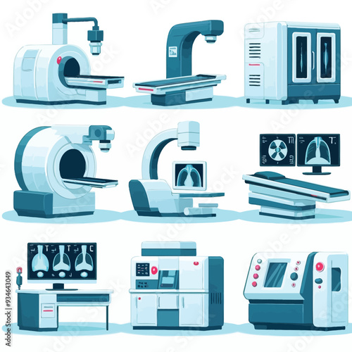 X-ray machine vector illustration