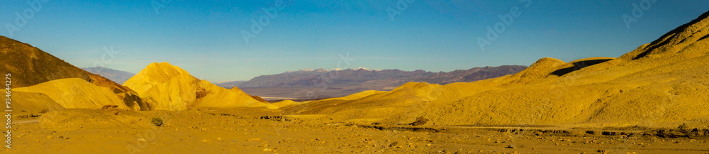 USA, California, Death Valley National Park. Panoramic of Twenty Mule Team Canyon. USA, California, Death Valley National Park. Panoramic of Twenty Mule Team Canyon.