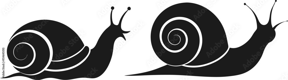 snail vector silhouette snail vector silhouette