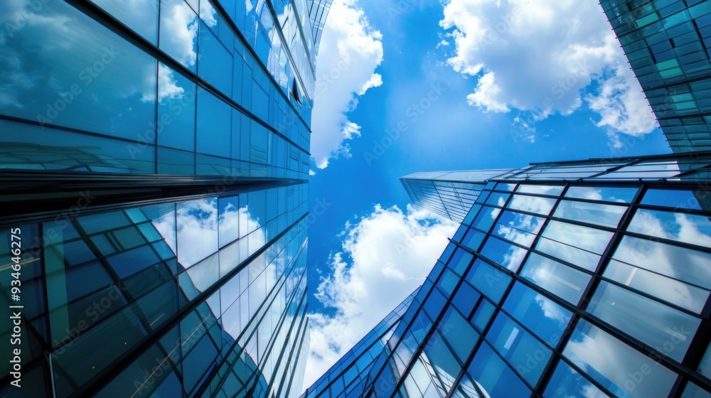 Modern Architecture with Sky Reflection Modern Architecture with Sky Reflection
