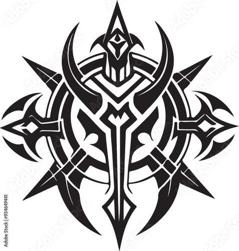 Tattoo art 1990s, 2000s. Y2k stickers. Butterfly, barbed wire, fire, flame, chain, heart and other elements in trendy psychedelic style. Vector hand drawn tattoo print. Black and white colors.