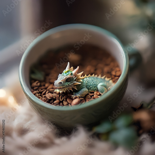 close up shot of a baby dragon