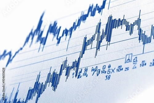  금융 시장의 주가 변동을 나타내는 그래프, AI 생성
