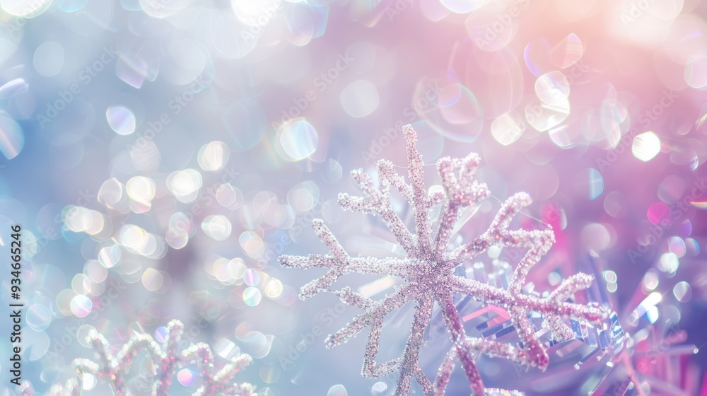A Silver Snowflake in a Dreamy Winter Wonderland A Silver Snowflake in a Dreamy Winter Wonderland