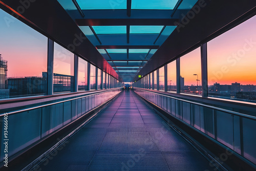 Sleek Design of a Modern Pedestrian Bridge