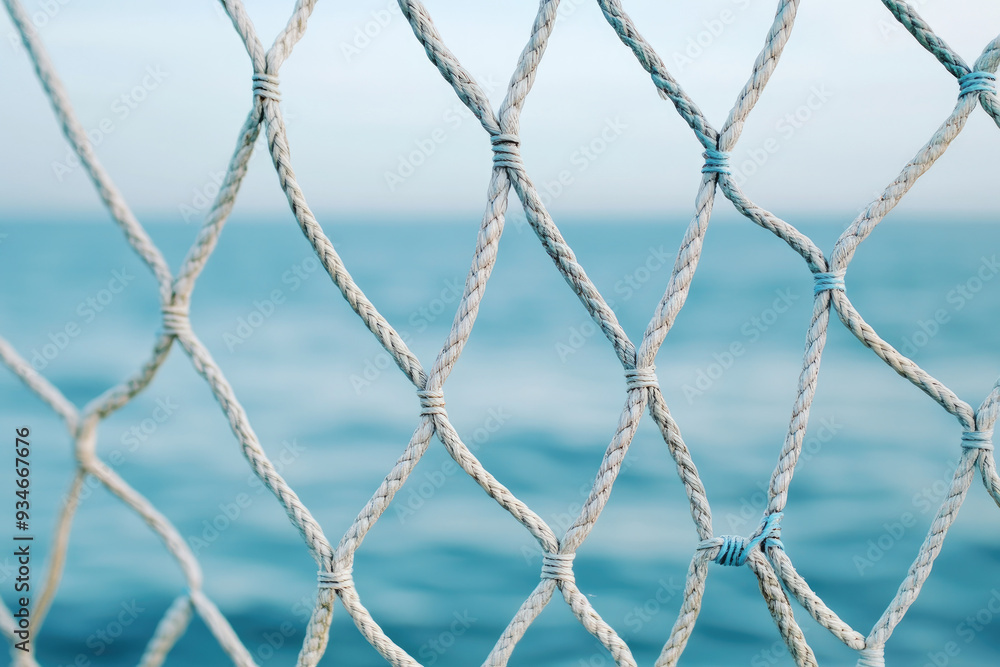 Fishing Net with Geometric Design Against the Sky Fishing Net with Geometric Design Against the Sky