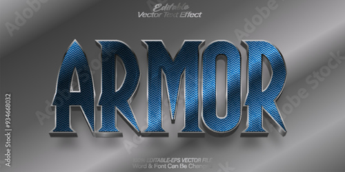 Armor Vector Text Effect Editable Alphabet Warrior Soldier Historic Military