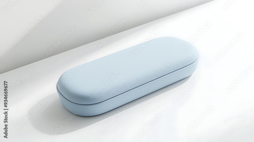 Elegant eyeglass case mockup against a soft pastel backdrop. Perfect for presenting your eyewear accessories Elegant eyeglass case mockup against a soft pastel backdrop. Perfect for presenting your eyewear accessories