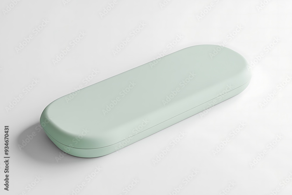 Elegant eyeglass case mockup against a soft pastel backdrop. Perfect for presenting your eyewear accessories Elegant eyeglass case mockup against a soft pastel backdrop. Perfect for presenting your eyewear accessories