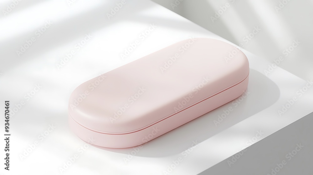 Elegant eyeglass case mockup against a soft pastel backdrop. Perfect for presenting your eyewear accessories Elegant eyeglass case mockup against a soft pastel backdrop. Perfect for presenting your eyewear accessories