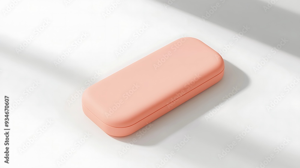 Elegant eyeglass case mockup against a soft pastel backdrop. Perfect for presenting your eyewear accessories Elegant eyeglass case mockup against a soft pastel backdrop. Perfect for presenting your eyewear accessories
