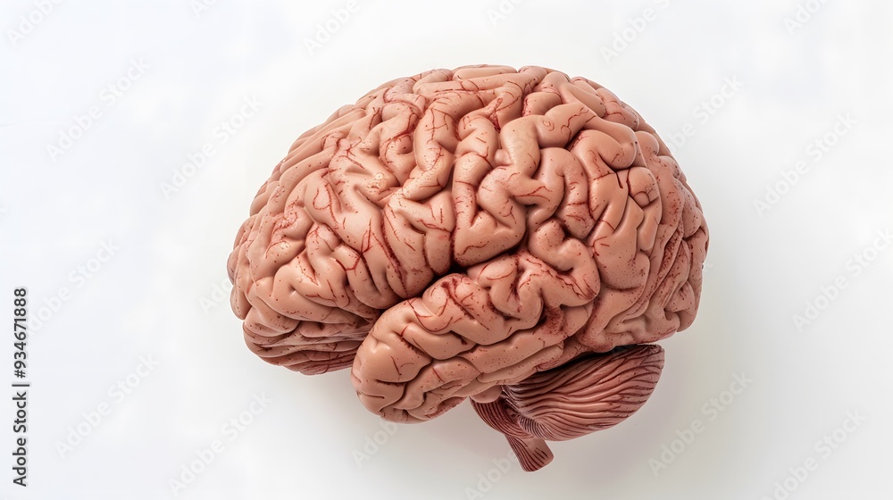 Fototapeta premium Isolated brain on white background with copy space.