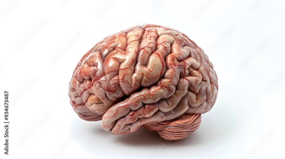Isolated brain on white background with copy space. Isolated brain on white background with copy space.