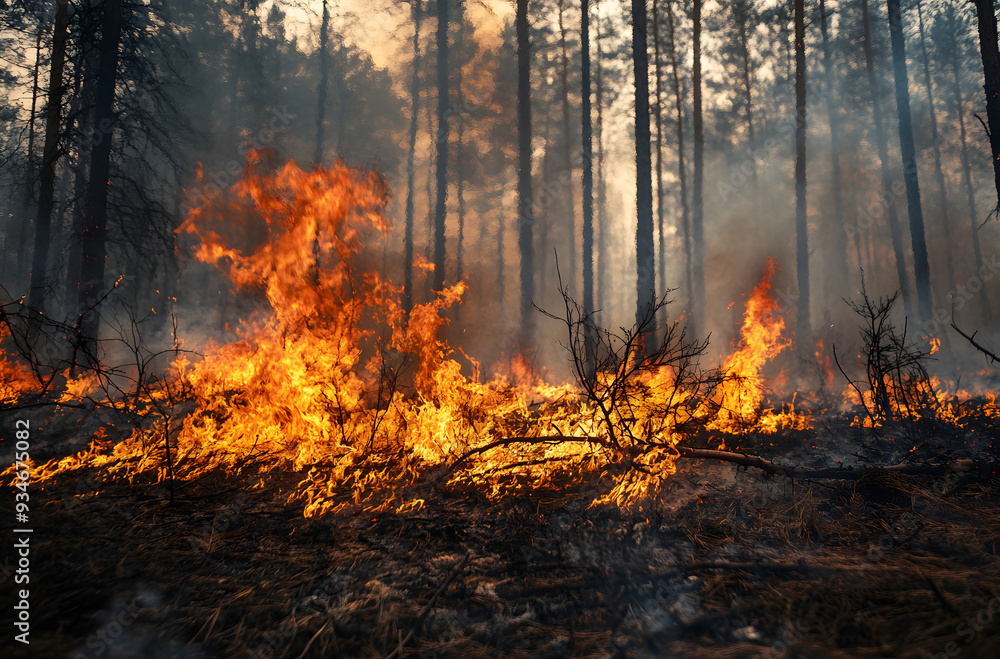 Forest fires, trees burned down, disasters. Forest fires, trees burned down, disasters.