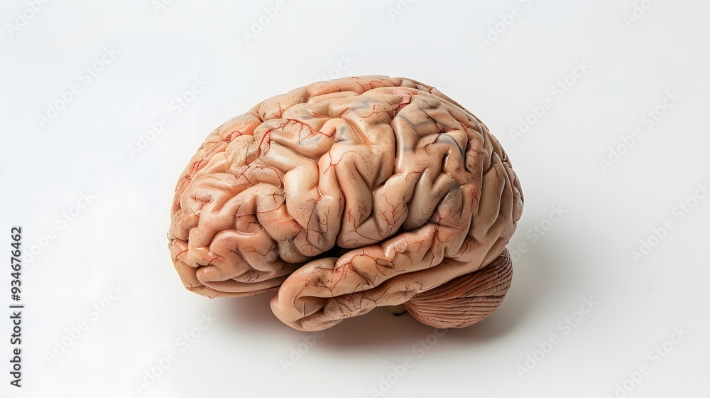 Isolated brain on white background with copy space. Isolated brain on white background with copy space.