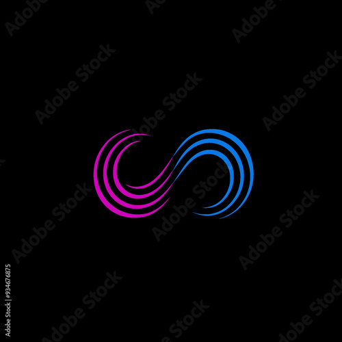 Pink and Blue Colors Representing Male and Female Genders Infinity Symbol