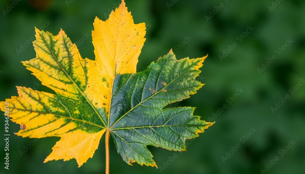 Vibrant leaf showcasing a blend of yellow and green colors, symbolizing seasonal change and the beauty of nature. Vibrant leaf showcasing a blend of yellow and green colors, symbolizing seasonal change and the beauty of nature.