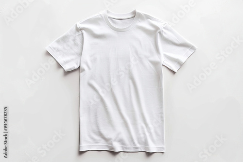 Blank White T-Shirt Mockup for Design or Branding Display