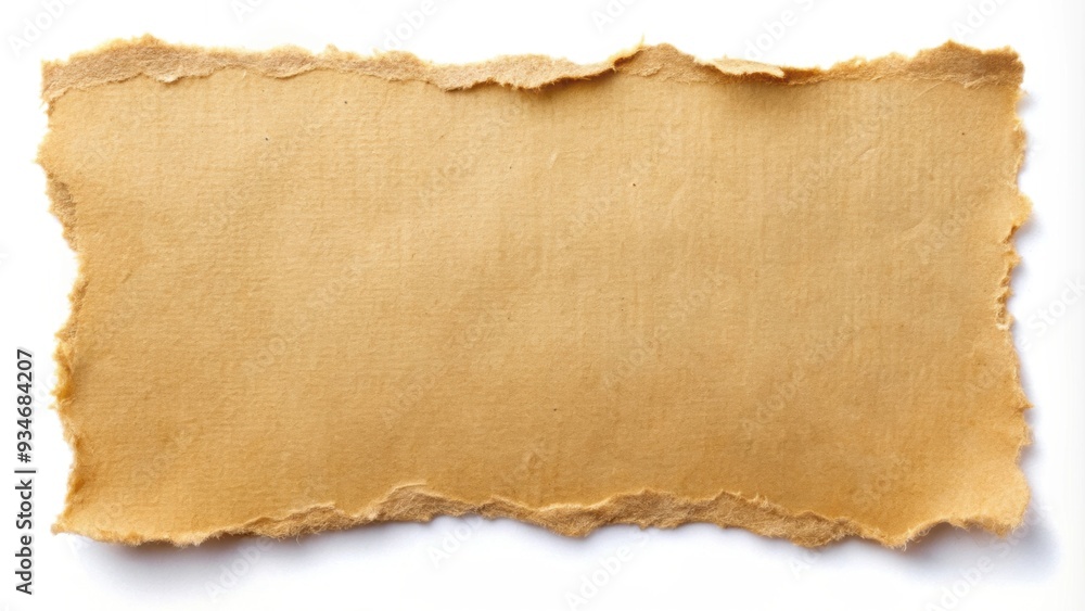 Obraz premium Isolated torn paper with soft shadows , torn, ripped,isolated, white background, texture, paper, torn paper, blank, empty