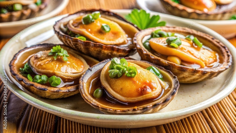 Close up view of Chinese food abalones , abalone, seafood, delicacy, gourmet, delicacy, Chinese cuisine, shellfish, texture, exotic Close up view of Chinese food abalones , abalone, seafood, delicacy, gourmet, delicacy, Chinese cuisine, shellfish, texture, exotic