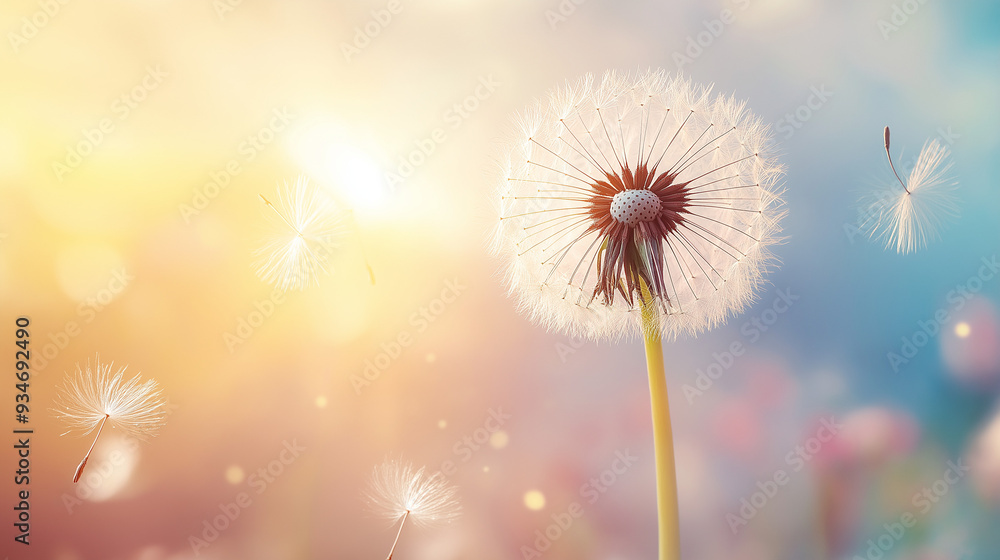 Airy Dandelion Seed in Gentle Light Airy Dandelion Seed in Gentle Light