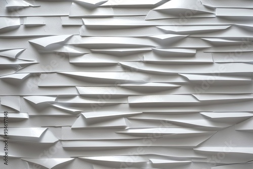 Shredded Vinyl White Wall Texture with Smooth Aesthetics photo