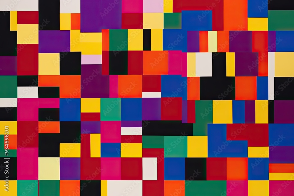 A Bold and Vivid Arrangement of Colorful Squares with a Lively Backdrop for Contemporary Artistic Expression A Bold and Vivid Arrangement of Colorful Squares with a Lively Backdrop for Contemporary Artistic Expression