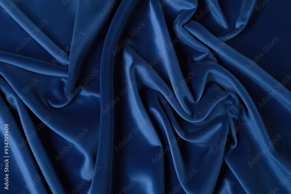 Obraz premium Luxurious Deep Blue Velvet Textile Texture Background