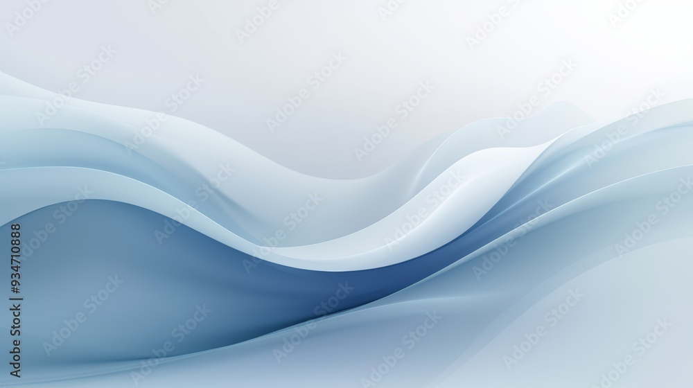 Delicate blue curves blend seamlessly together, creating a calm and soothing atmosphere. The light tones evoke tranquility and relaxation