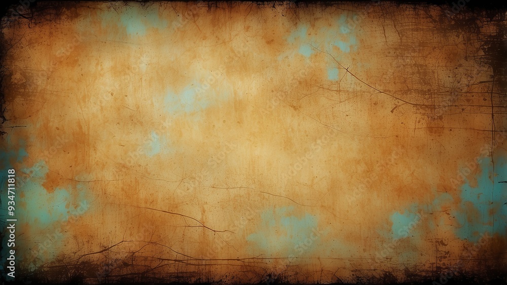 Blue and orange grunge texture. Made with generative AI technology Blue and orange grunge texture. Made with generative AI technology