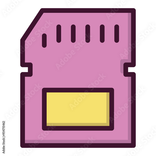 Memory card icon. MicroSD icon. Electronic device icon in flat style photo