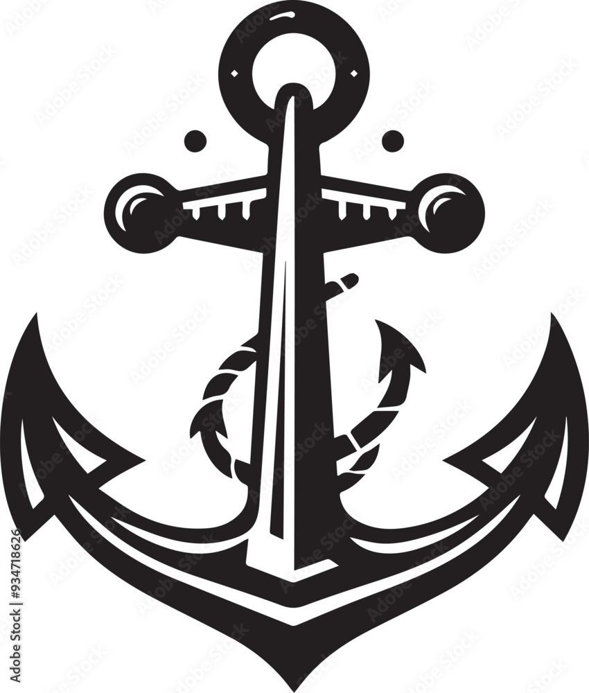 Black Anchor Vector on White Background
Black Anchor Vector on White Background