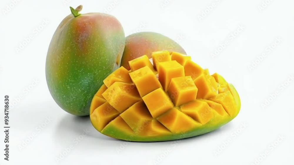 Rotate mango table white background HD 4K Video Clip Rotate mango table white background HD 4K Video Clip