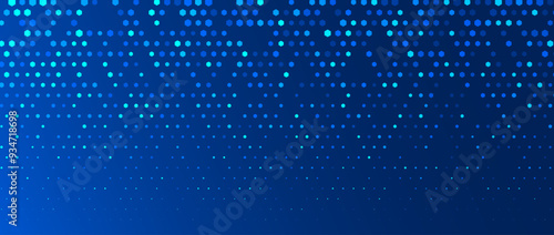 Blue hexagon texture background. Abstract glowing hexagonal grid wallpaper. Navy honeycomb pattern backdrop. Modern technology, business, science, healthcare, medicine, presentation design. Vector
